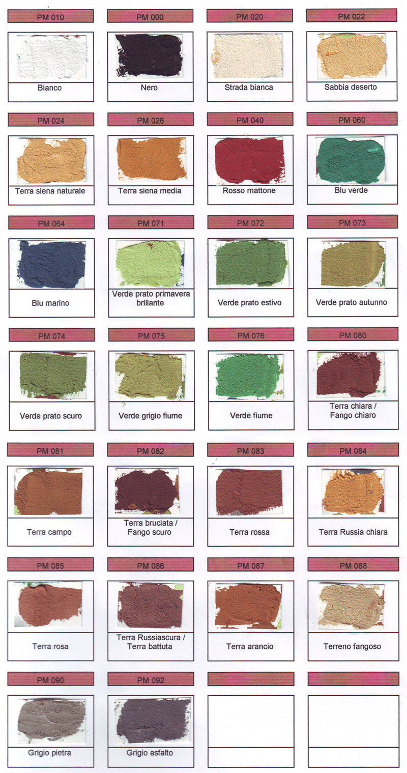 SCHEDA COLORI PASTE 